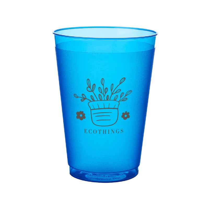 12SC-1 | 12 oz. Frosted Plastic Stadium Cup (1 Color Imprint)