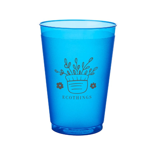 12SC-1 | 12 oz. Frosted Plastic Stadium Cup (1 Color Imprint)