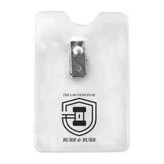 1810-1200-C | 2.63" W x 3.92" H - Vertical Clear Vinyl Badge Holder (1 Color Imprint)
