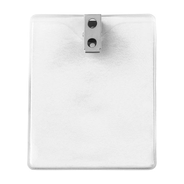 1810-1400 | 3.30" W x 4.30" H - Vertical Clear Vinyl Badge Holder (Blank)
