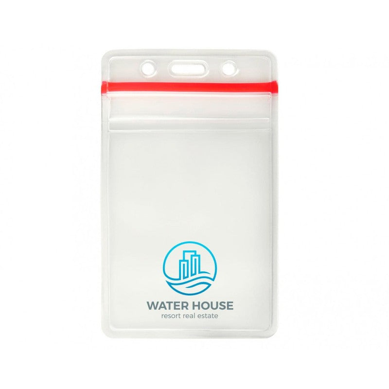 1815-1110-C | 3.00" W x 4.95" H - Vertical Resealable Badge Holder (1 Color Imprint)
