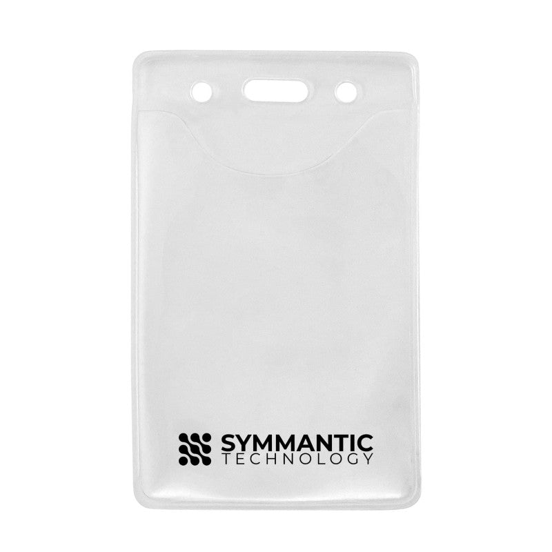 1815-1124-C | 2.55" W x 4.05" H - Vertical PureClear Vinyl Badge Holder (1 Color Imprint)
