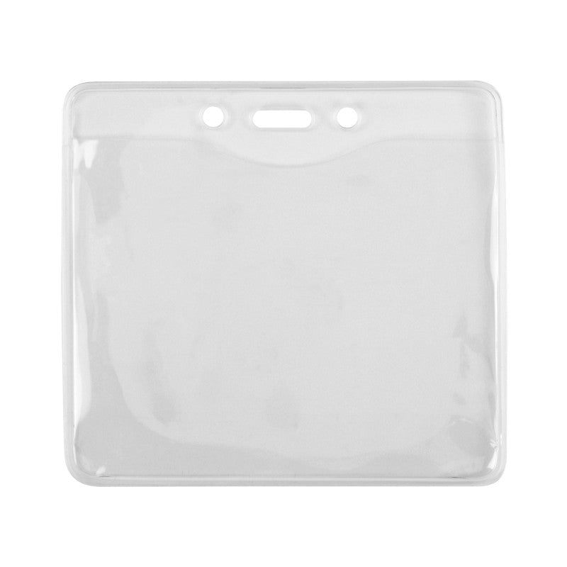 1815-1125 | 4.29" W x 3.89" H - Horizontal PureClear Vinyl Badge Holder (Blank)