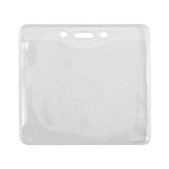1815-1125 | 4.29" W x 3.89" H - Horizontal PureClear Vinyl Badge Holder (Blank)
