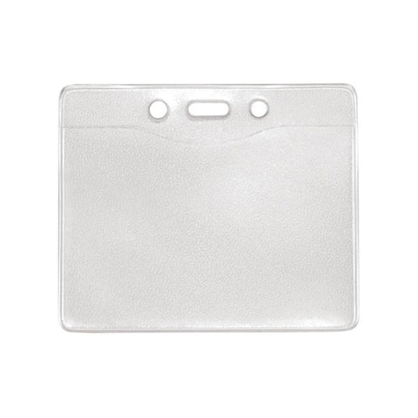 1815-1200 | 4.30" W x 3.56" H - Horizontal Clear Vinyl Badge Holder (Blank)