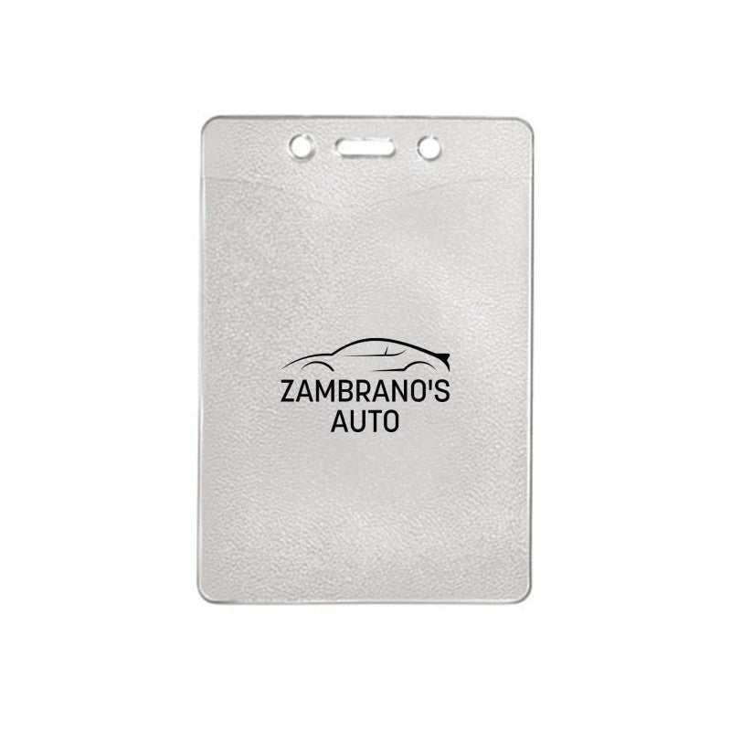 1815-1300-C | 3.18" W x 4.78" H - Vertical Clear Vinyl Badge Holder (1 Color Imprint)