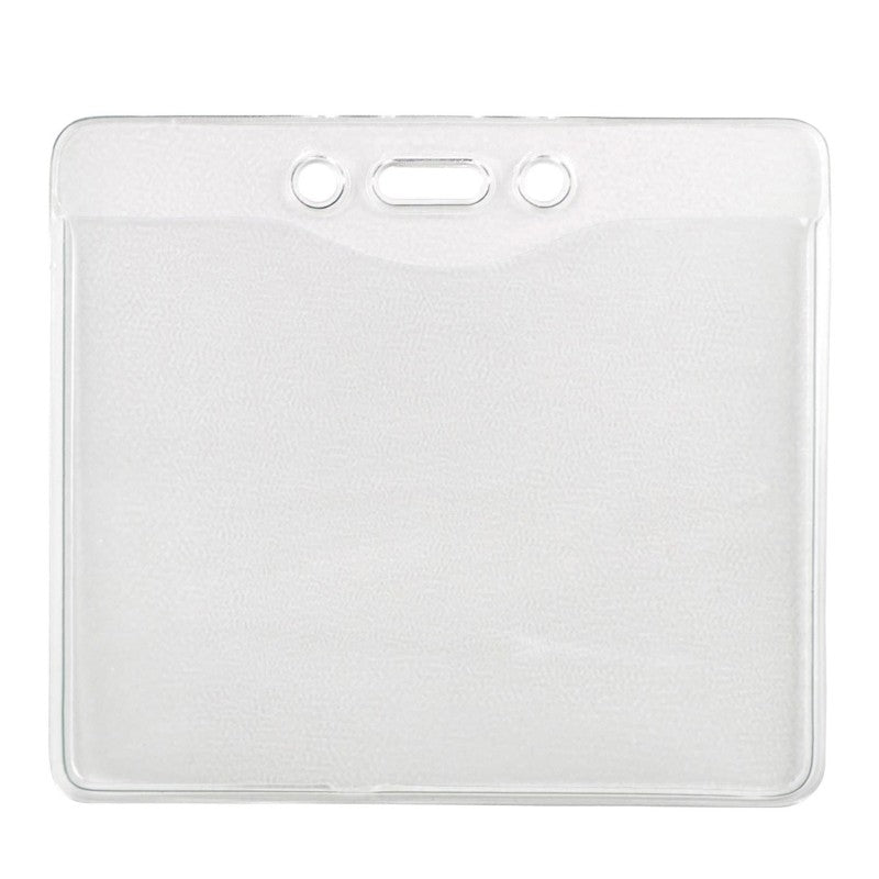 1815-1400 | 4.30" W x 3.90" H - Horizontal Clear Vinyl Badge Holder (Blank)