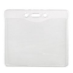 1815-1400 | 4.30" W x 3.90" H - Horizontal Clear Vinyl Badge Holder (Blank)
