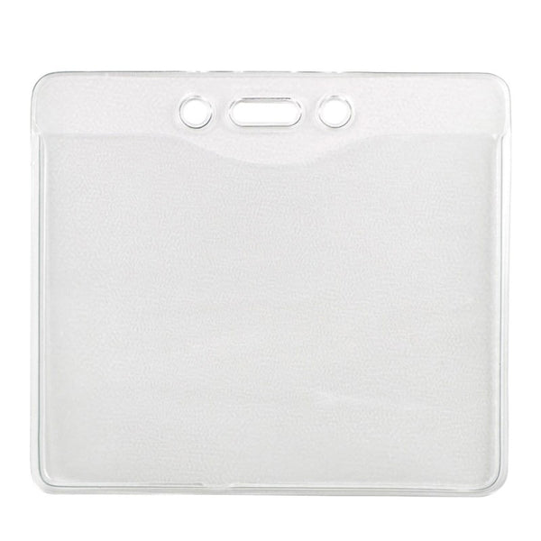 1815-1400 | 4.30" W x 3.90" H - Horizontal Clear Vinyl Badge Holder (Blank)