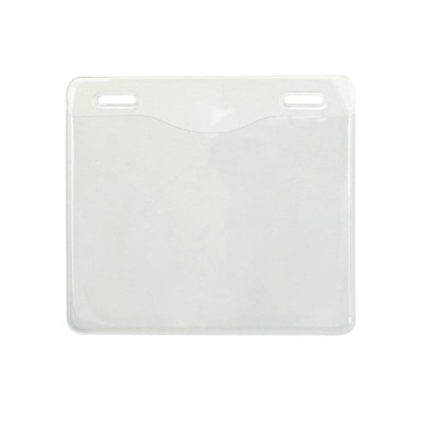 1815-1401 | 4.30" W x 3.90" H - Horizontal Clear Vinyl Badge Holder (Blank)