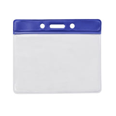 1820-100X | 3.69" W x 3.25" H - Horizontal Color Bar Vinyl Badge Holder (Blank)