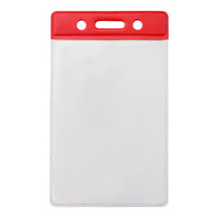 1820-105X | 2.66" W x 4.25" H - Vertical Color Bar Vinyl Badge Holder (Blank)