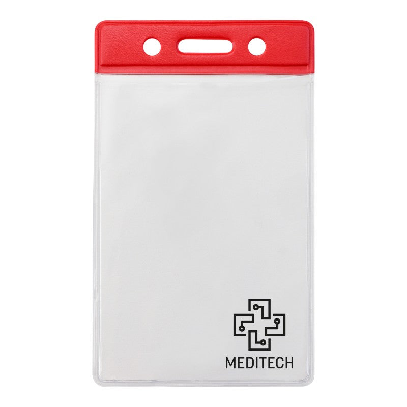 1820-105X-C | 2.66" W x 4.25" H - Vertical Color Bar Vinyl Badge Holder (1 Color Imprint)