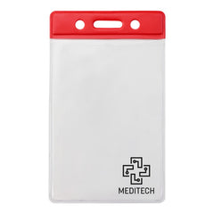 1820-105X-C | 2.66" W x 4.25" H - Vertical Color Bar Vinyl Badge Holder (1 Color Imprint)