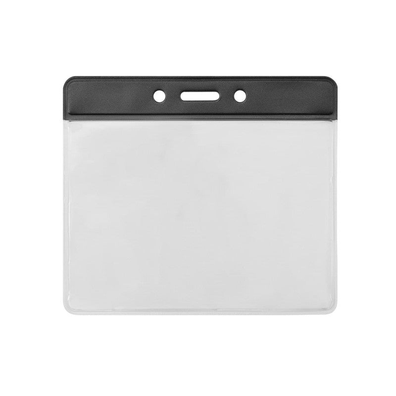 1820-110X | 4.10" W x 3.50" H - Horizontal Color Bar Vinyl Badge Holder (Blank)