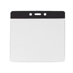 1820-120X | 4.76" W x 4.49" H - Horizontal Color Bar Vinyl Badge Holder (Blank)