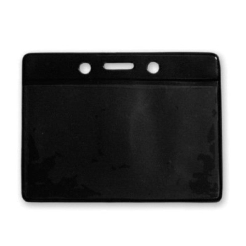 1820-200X | 3.75" W x 3.00" H - Horizontal Colored Vinyl Badge Holder (Blank)