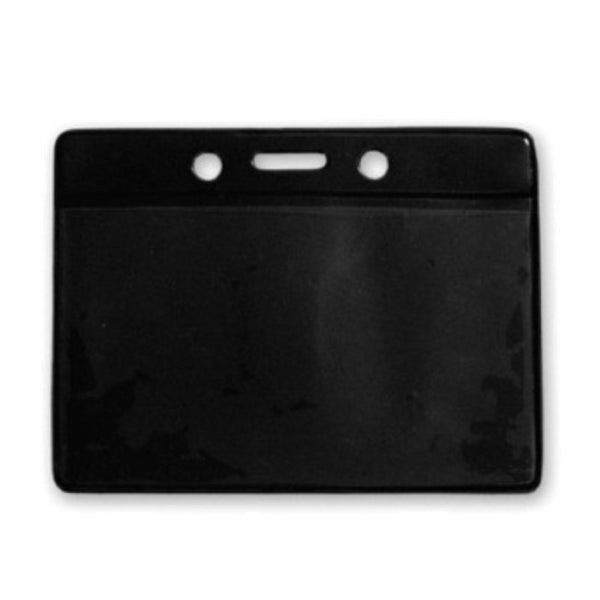 1820-200X | 3.75" W x 3.00" H - Horizontal Colored Vinyl Badge Holder (Blank)