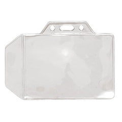 1840-1000 | 3.60" W x 2.60" H - Horizontal Clear Vinyl Badge Holder (Blank)