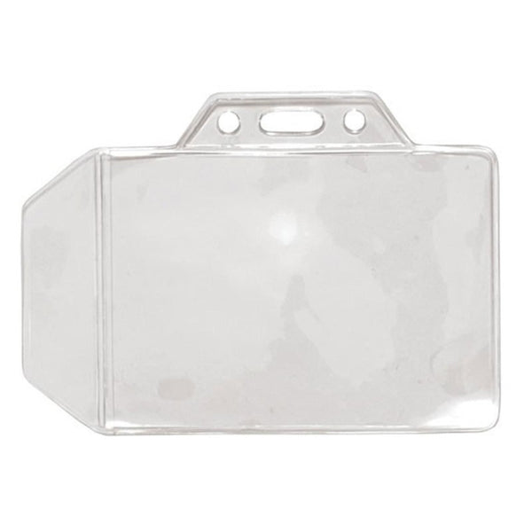 1840-1000 | 3.60" W x 2.60" H - Horizontal Clear Vinyl Badge Holder (Blank)