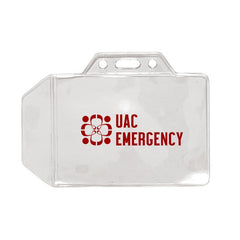 1840-1000-C | 3.60" W x 2.60" H - Horizontal Clear Vinyl Badge Holder (1 Color Imprint)