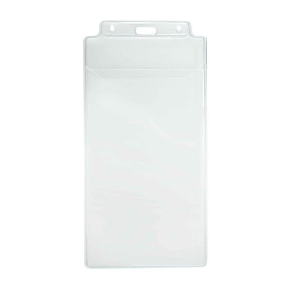 1840-1600 | 4.25" W x 8.50" H - Vertical Clear Vinyl Badge Holder (Blank)