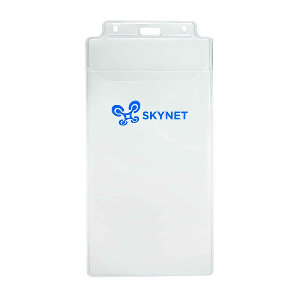 1840-1600-C | 4.25" W x 8.50" H - Vertical Clear Vinyl Badge Holder (1 Color Imprint)