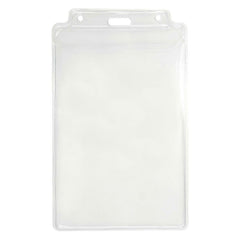 1840-1605 | 3.88" W x 6.63" H - Vertical Clear Vinyl Badge Holder (Blank)