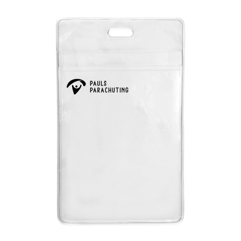 1840-1610-C | 3.25" W x 5.31" H - Vertical Clear Vinyl Badge Holder (1 Color Imprint)