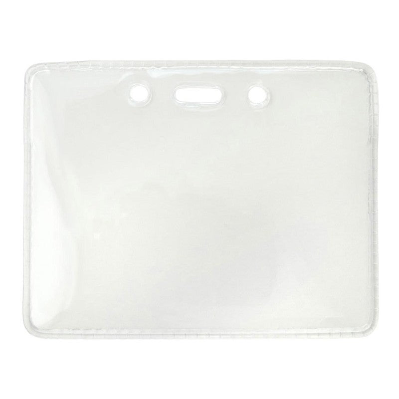1840-5001 | 3.80" W x 3.00" H - Horizontal Anti-Static Clear Vinyl Badge Holder (Blank)