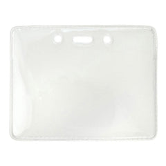 1840-5001 | 3.80" W x 3.00" H - Horizontal Anti-Static Clear Vinyl Badge Holder (Blank)
