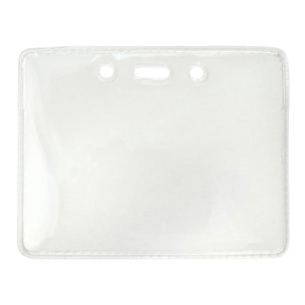 1840-5001 | 3.80" W x 3.00" H - Horizontal Anti-Static Clear Vinyl Badge Holder (Blank)
