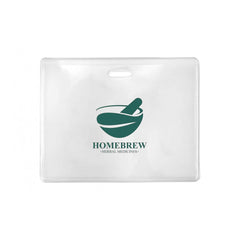 1840-5015-C | 3.92" W x 2.91" H - Horizontal Clear Vinyl Badge Holder (1 Color Imprint)