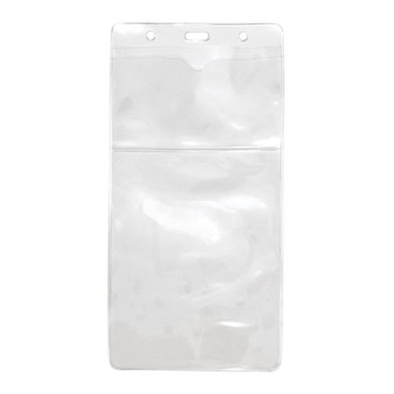1840-5052 | 4.00" W x 8.00" H - Vertical Clear Vinyl Multi-Badge Holder (Blank)