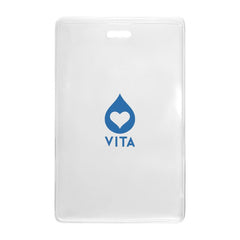 1840-5055-C | 2.65" W x 4.42" H - Vertical Anti-Static Clear Vinyl Badge Holder (1 Color Imprint)