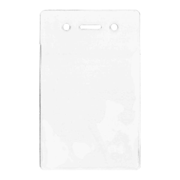 1840-5060 | 2.82" W x 4.53" H - Vertical Clear Vinyl Badge Holder (Blank)