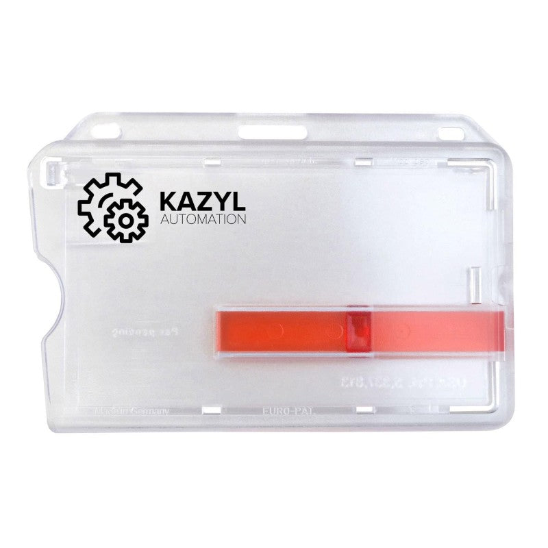 1840-6410-C | 3.38" W x 2.18" H - Horizontal Rigid Card Holder (1 Color Imprint)