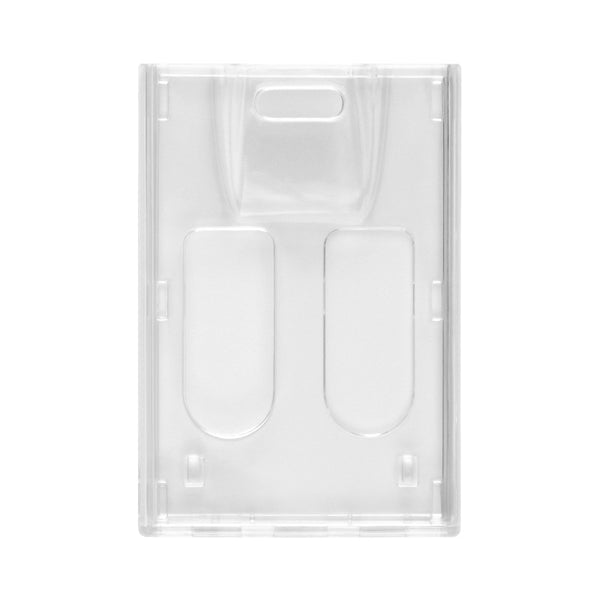 1840-6560 | 2.15" W x 3.38" H - Vertical Rigid Two-Card Holder (Blank)