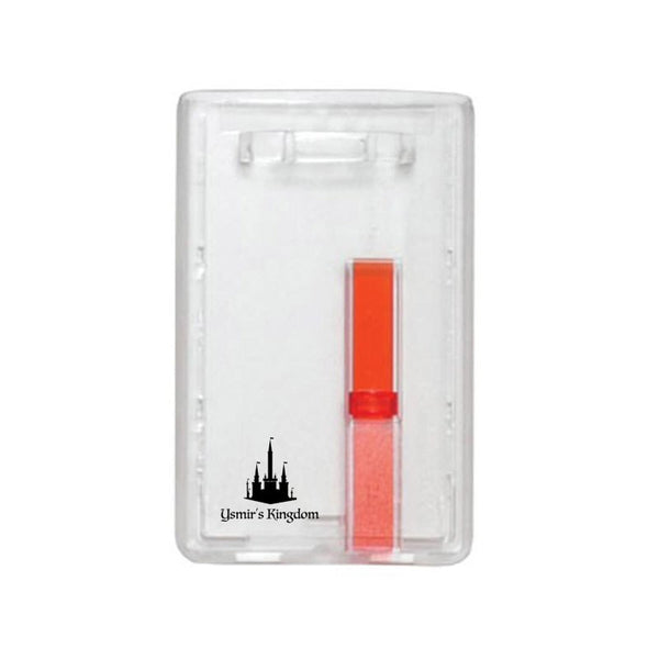 1840-6566-C | 2.28" W x 3.60" H - Vertical Rigid Card Holder (1 Color Imprint)
