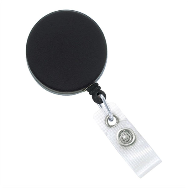 2120-3300 | Heavy Duty Black/Chrome Combo Clip-on Badge Reel