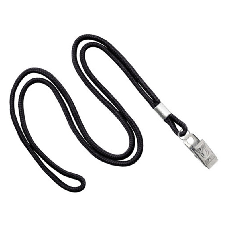2135-325X | 1/8" Blank Round Braid Lanyard (Bulldog Clip)