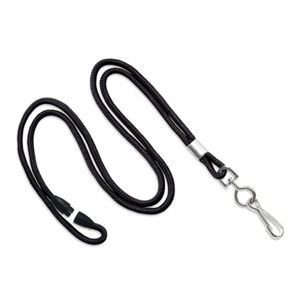 2137-200X | 1/8" Round Braid Lanyard with Breakaway (J-Hook)
