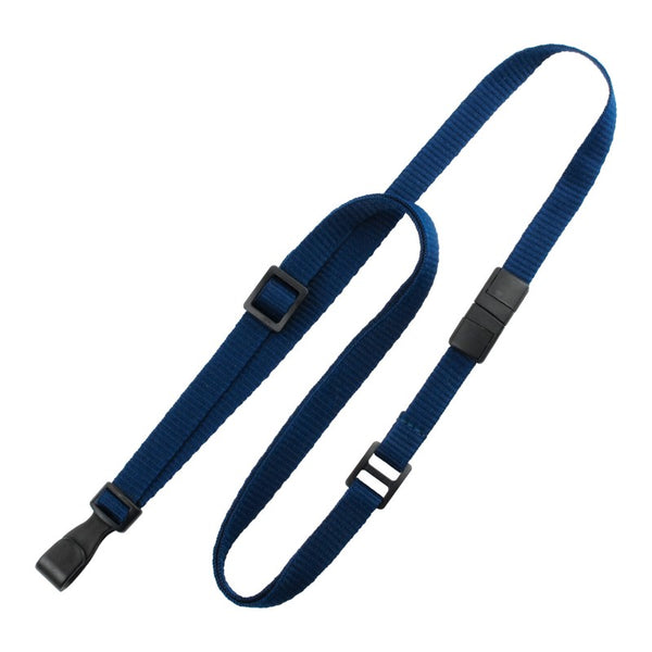 2137-203X | 3/8" Flat Adjustable Breakaway Lanyard (Plastic J-Hook)