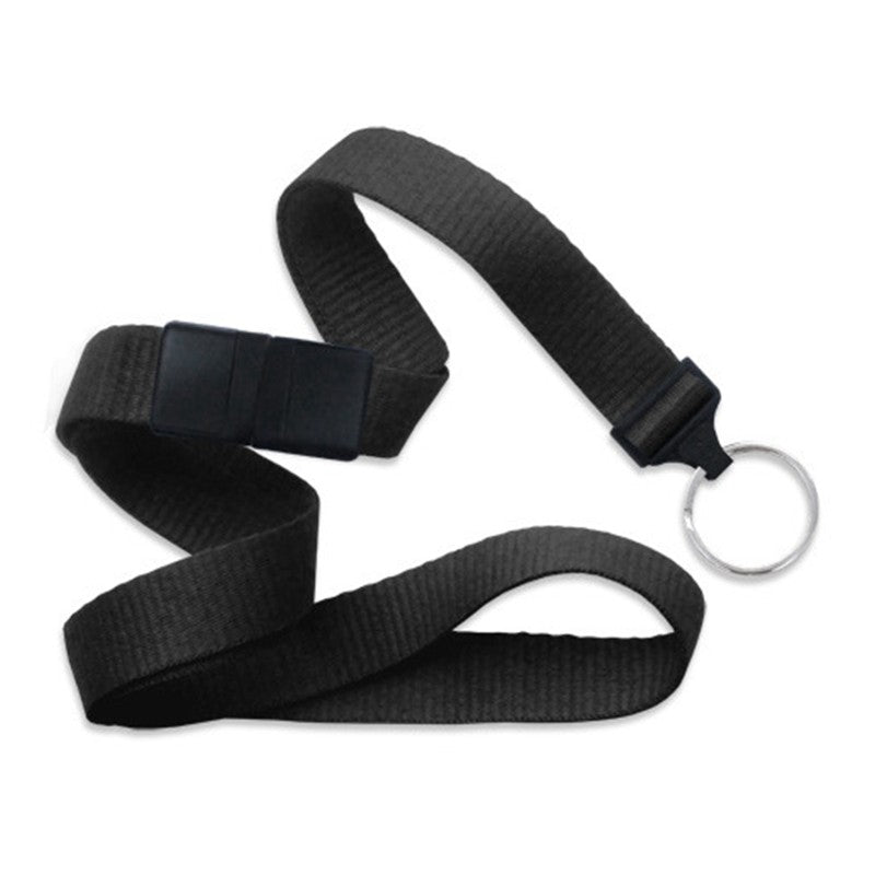 2138-365X | 5/8" Flat Blank Lanyard with Breakaway (Split Ring)