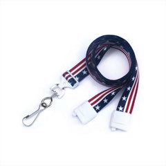 2138-5081 | 5/8" Dye Sublimated Breakaway Lanyard (Stars and Stripes)