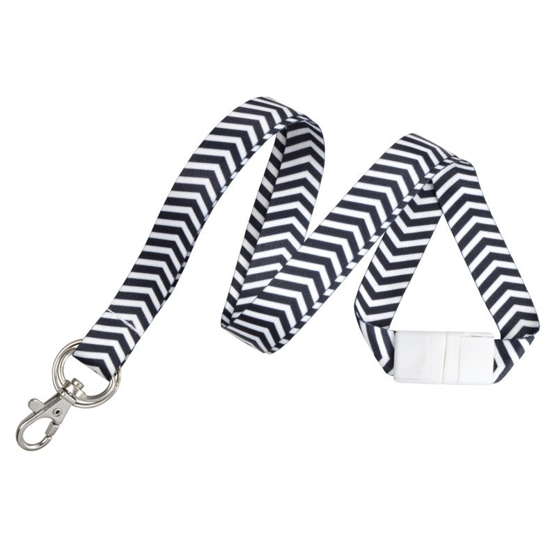 2138-628X | 5/8" Pre-printed Dye Sublimated Lanyard with Breakaway (Zig Zag)