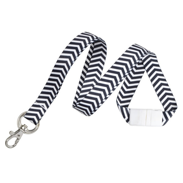 2138-628X | 5/8" Pre-printed Dye Sublimated Lanyard with Breakaway (Zig Zag)