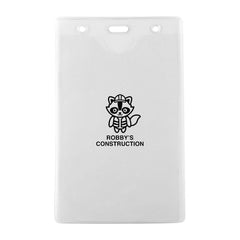 506-456-C | 4.25" W x 6.75" H - Vertical Clear Vinyl Badge Holder (1 Color Imprint)