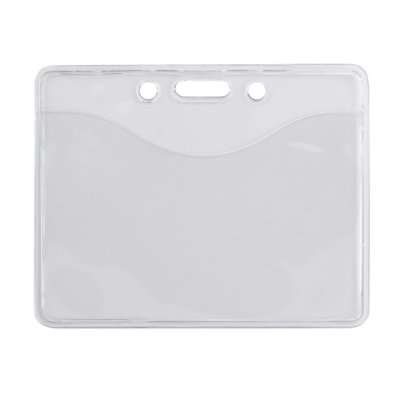 506-T1 | 3.83" W x 3.06" H - Horizontal Clear Vinyl Badge Holder (Blank)