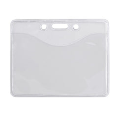 506-T1 | 3.83" W x 3.06" H - Horizontal Clear Vinyl Badge Holder (Blank)